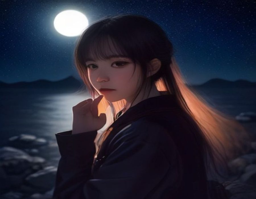 深夜书房场景中一位用户面对电脑屏幕警觉地关闭可疑弹窗窗口，画面冷紫色调，传递网络安全警觉氛围